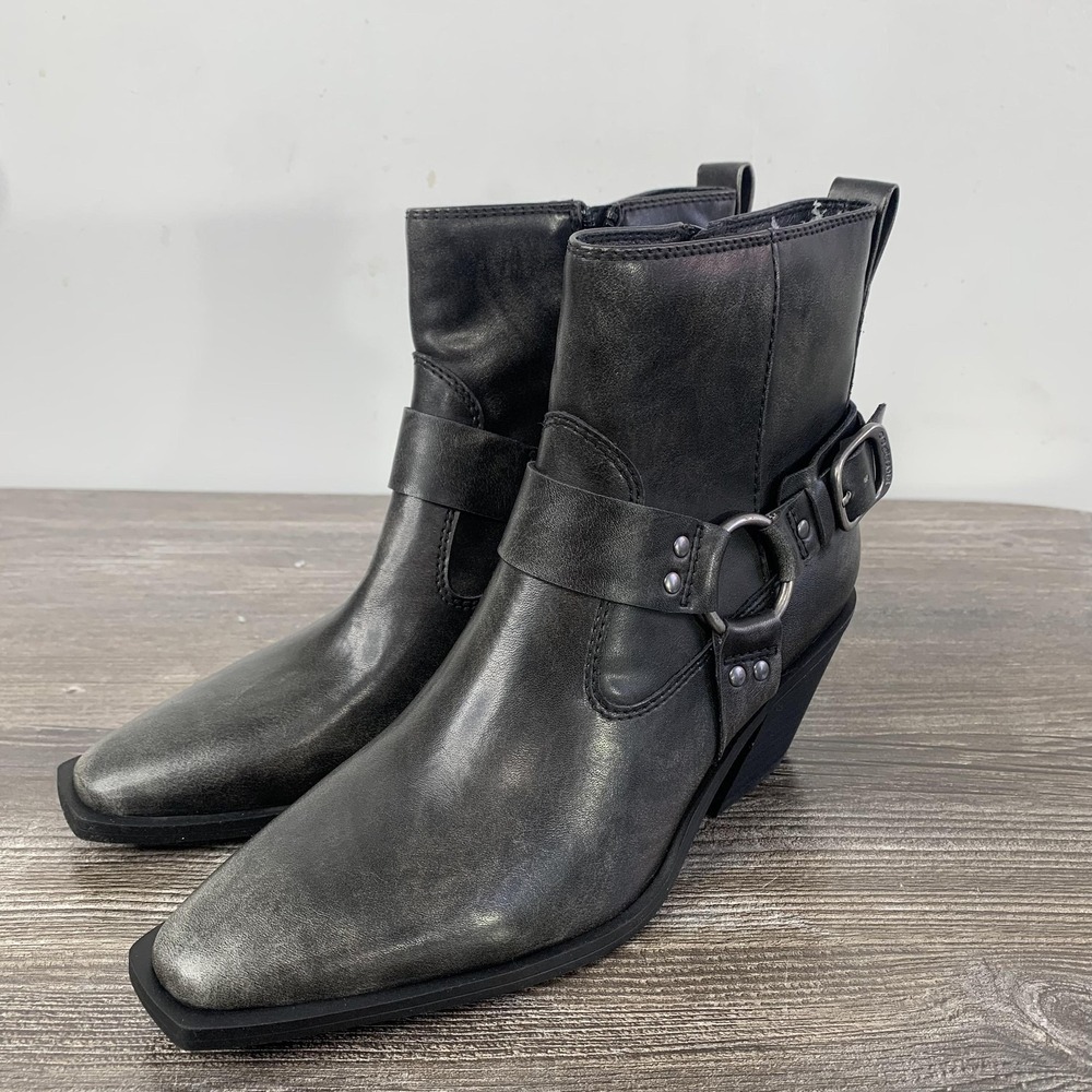 New! Frye‎ And Co Kehlani Boots Womens Size 6M Black Ankle Western Block Heel